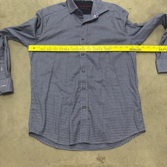 Robert‎ Graham Modern Americana Men's Long Sleeve Button Down Blue Shirt Size M - Picture 6 of 7
